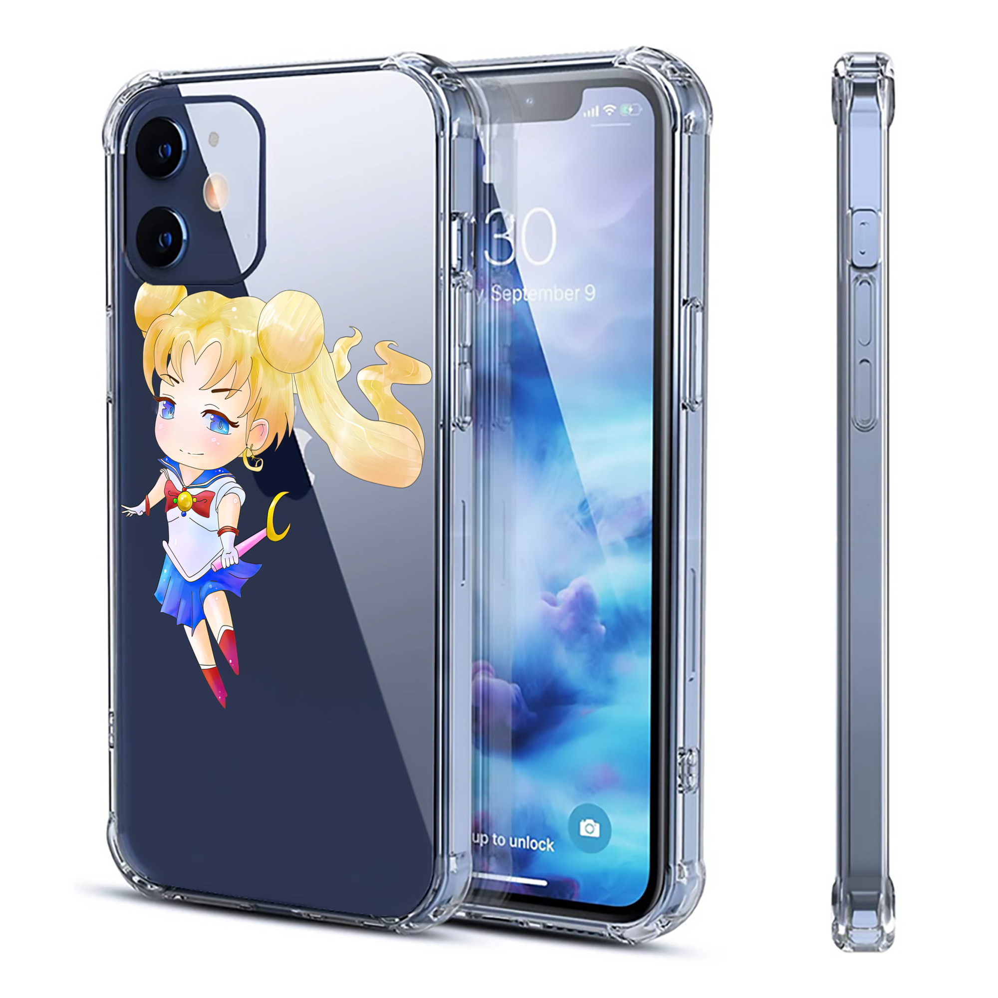 （画像用） 美少女戦士セーラームーン 愛野 美奈子 あいの みなこ Sailor Moon Aino Minako 【iPhone 12シリーズ対応】透明スマホケース（クリアソフトケース）